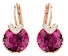 Authentic NIB $69 Swarovski Bella V Pierced Earrings Fuchsia Pink #5389357 picture