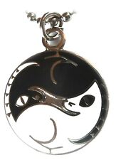 Cat Yin Yang Ying Kitten Kitty Modern Charm Pendant Necklace with Ball Chain picture