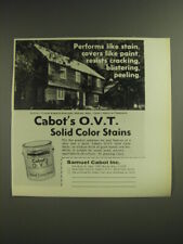 1974 Cabot's O.V.T. Solid Color Stains Ad - Performs like stain picture
