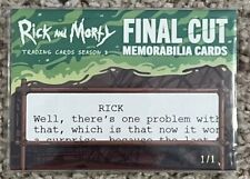 2019 Rick and Morty Season 3 Final Cut Script Memorabilia Card FC270 1/1 picture