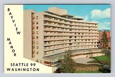 Seattle WA-Washington, Bayview Manor Advertising, Vintage Souvenir Postcard picture