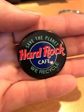 Hard Rock Cafe Logo Pin ROUND BLACK BUTTON Small picture