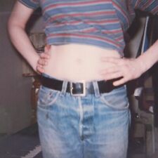 Vintage Polaroid Photo Person Stomach Exposed Hands Hip Weird Found Art Snapshot picture