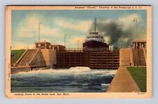 Soo MI-Michigan, Steamer Farrell Flagship, Antique, Vintage Souvenir Postcard picture