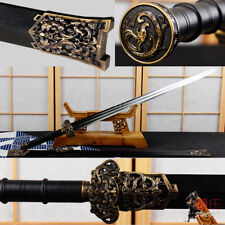 102CM Traditional Chinese Dragon Ebony Folded Steel Sword Sharp Handmade Jian神龙剑 picture