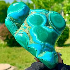 359G  Natural Chrysocolla/Malachite transparent cluster rough mineral sample picture
