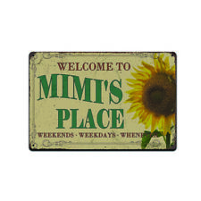 Mimi's Place Vintage Style Sign with Sunflower Grandma Grandmother Welcome Gift picture
