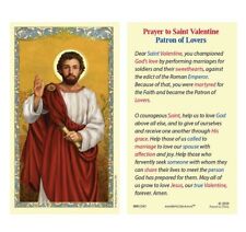 Laminated St. Valentine Holy Prayer Card - Patron Saint of Lovers Catholic picture