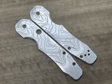 TOPO engraved Aerospace Aluminum Scales for Spyderco SMOCK picture
