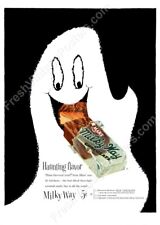 1950s happy Halloween ghost art Milky Way vintage print ad NEW POSTER 18x24 picture