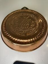 Vintage Round Copper Tone Mold Wall Decor Good Health Good Cheer Good Friends  picture