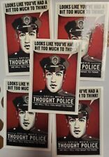 THOUGHT POLICE Anti Facebook Twitter STICKERS 5 pack LOT FREE SPEECH  picture