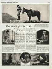 1925 Fleischmann's Yeast Vintage Print Ad The Price Of Health Man On Horse  picture