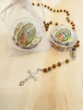 12Pcs Funeral  Favors Rosaries Recuerdos Para Funeral Lady Of Guadalupe FREE BAG picture