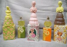 Collectible Lot 5 Vintage Avon Decanters Women Figurines Full Original Boxes picture