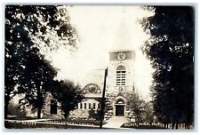 Olivet Michigan RPPC Photo Postcard Congregational Church Exterior 1908 Vintage picture
