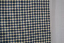  antique wool homespun panel piece blue/white check 35x74 mid 19th c original  picture