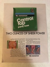 No Nonsense Control Top Pantyhose 1986 Vintage Print Ad Advert pa59 picture