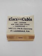 Vintage Kim's Causeway Cabin Matchbook Unused Ft. Lauderdale Fla. picture