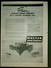 1945 WALTER SNOW FIGHTERS vintage SNOW PLOWS  Trade print ad picture
