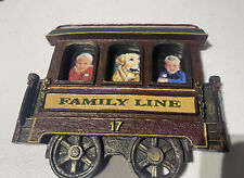 Vintage FIGI Graphics Trolley Car Picture Family Photo Frame Freestanding 1995  picture