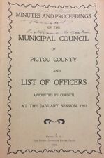 1902 Minutes And Proceedings Municipal Council Pictou County Vintage Booklet picture