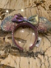 Disney Parks WDW 50th Anniversary Minnie Mouse EARidescent Sequin Ear Headband picture