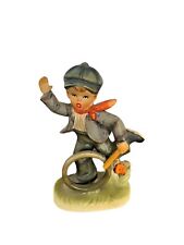 VINTAGE NAPCO FIGURINE BOY ROLLING HOOP REMEMBER THE GOOD OLE DAYS #8836 picture