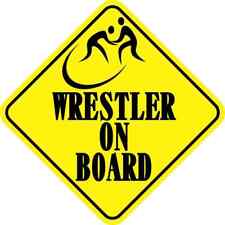 6in x 6in Wrestler On Board Magnet Car Truck Vehicle Magnetic Sign picture