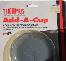 Deadstock Vintage Thermos Add A Cup Replacement Add-A-Cup Gray 80/A93 Pint Quart picture