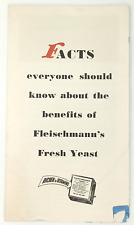 Fleischmann's Yeast Facts Everyone Should Know Leaflet 1940s Advertisement picture