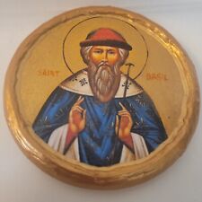 Saint BASIL BASILE VASILE Rare Roman Catholic and Eastern Orthodox Round Icon picture