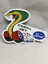 Ford Cobra Jet Die-Cut Vintage Style Porcelain Sign picture