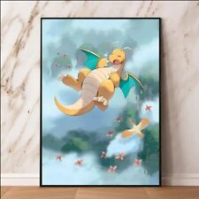 Dragonite PokeArt Canvas Poster Anime wall Art home decor picture