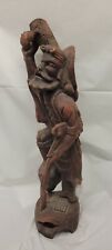 chinese immortal wood carving statue 17 Inch Antique / Vintage  picture