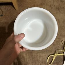 Small Vintage Milk Glass Mixing Bowl for Stand Mixer Thick Rim Cylindrical 6.5
