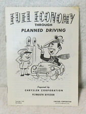 1949 Fuel Economy Through Planned Driving By Chrysler Corp. Plymouth Division picture