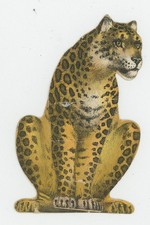 Diecut Mechanical Leopard Magic Yeast 1880's Trade Card picture