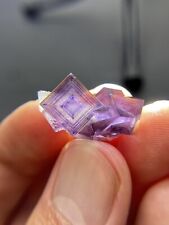 Rare  4.5g Exquisite multi-layer purple window cubic fluorite mineral crystal picture