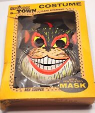 Vintage Spook Town CAT Mask & Costume By Ben Cooper. picture