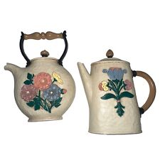 Vintage 1995 Homco Floral Teapot Wall Decor Set of 2 picture