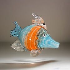 Vintage 1970s Muranno Glass Stripped Fish picture