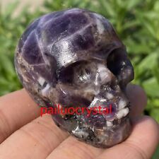 1pc Natural dreamy Amethyst Skull Quartz Crystal Skull Carved Skull Healing 2