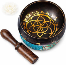3 Inch Tibetan Singing Bowl Set Meditation Yoga Sound Bowl with Cushion Mallet picture