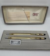 Vintage Cross IBM Logo Pen Pencil Set 1/20th 12KT Gold Filled picture