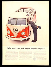 Volkswagen Bus Station Wagon Original 1961 Vintage Print Ad picture
