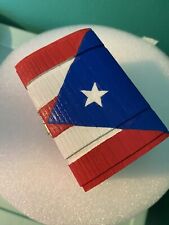 Puerto Rico Flag/handpainted/small wooden chest box/decorative/jewelry box picture