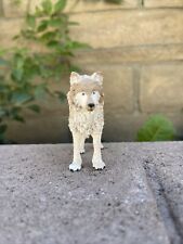 Custom Schleich Wolf.  Hand Crafted Custom Repaint Arctic  Wolf . picture