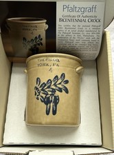 PFALTZGRAFF FOLK ART 2004 BICENTENNIAL MINI CROCK IN BOX W COA.  NEW picture