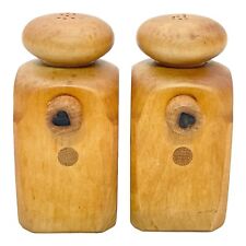 Handcrafted Wooden Salt and Pepper Shakers Set 4.5